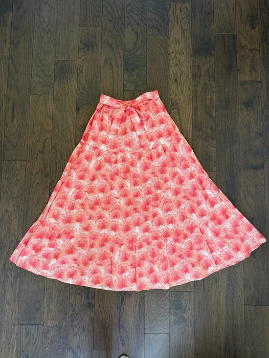 Beyond by Vera Women’s Coral Printed A-Line Maxi Skirt - S but fits like M (NWT) - Picture 1 of 5